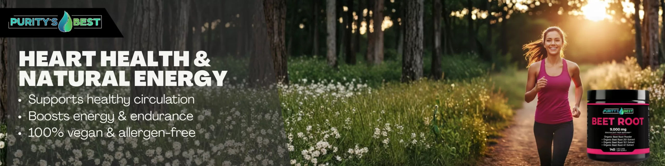 Beet Root supplement benefits for heart health and athletic performance by Purity's Best.