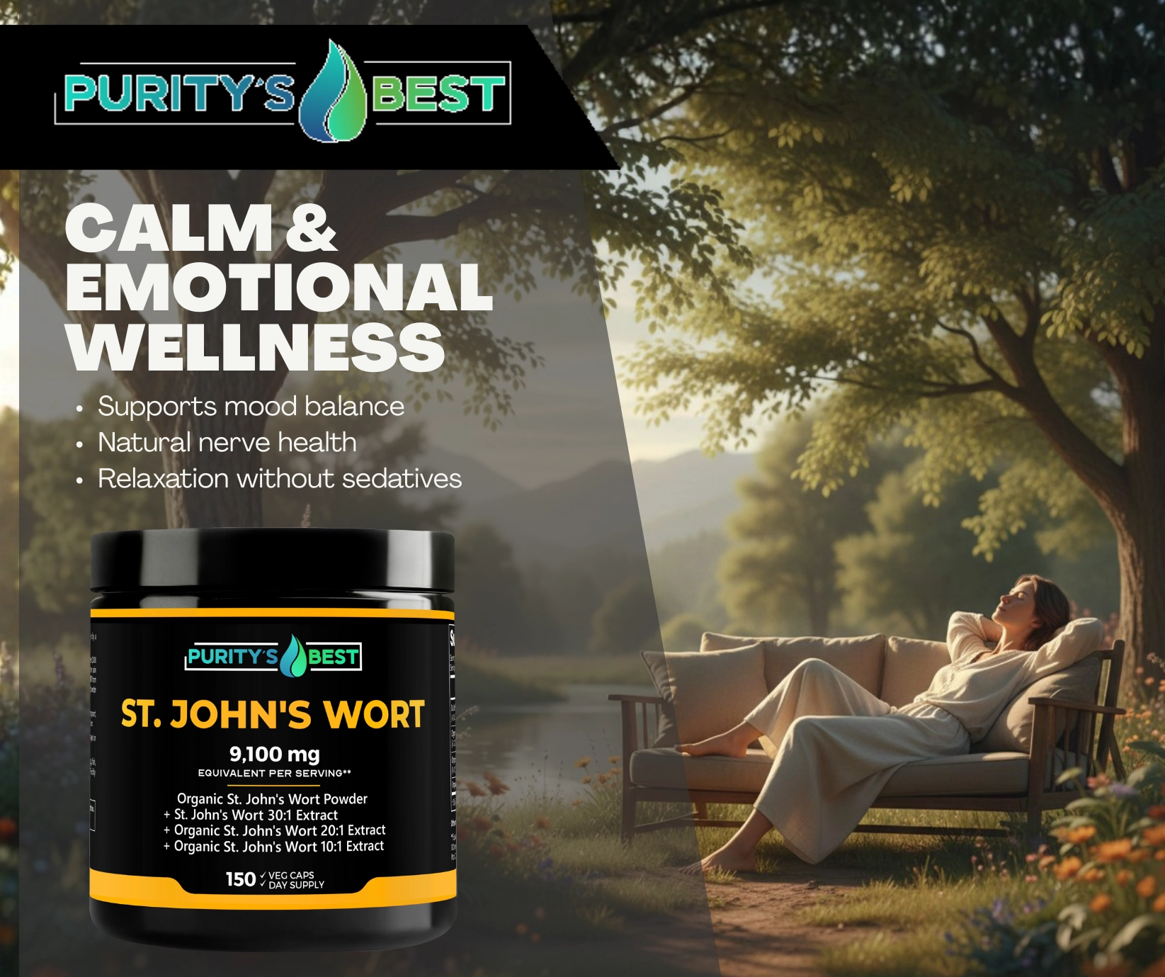 Purity Best St. John's Wort Emotional Wellness Support